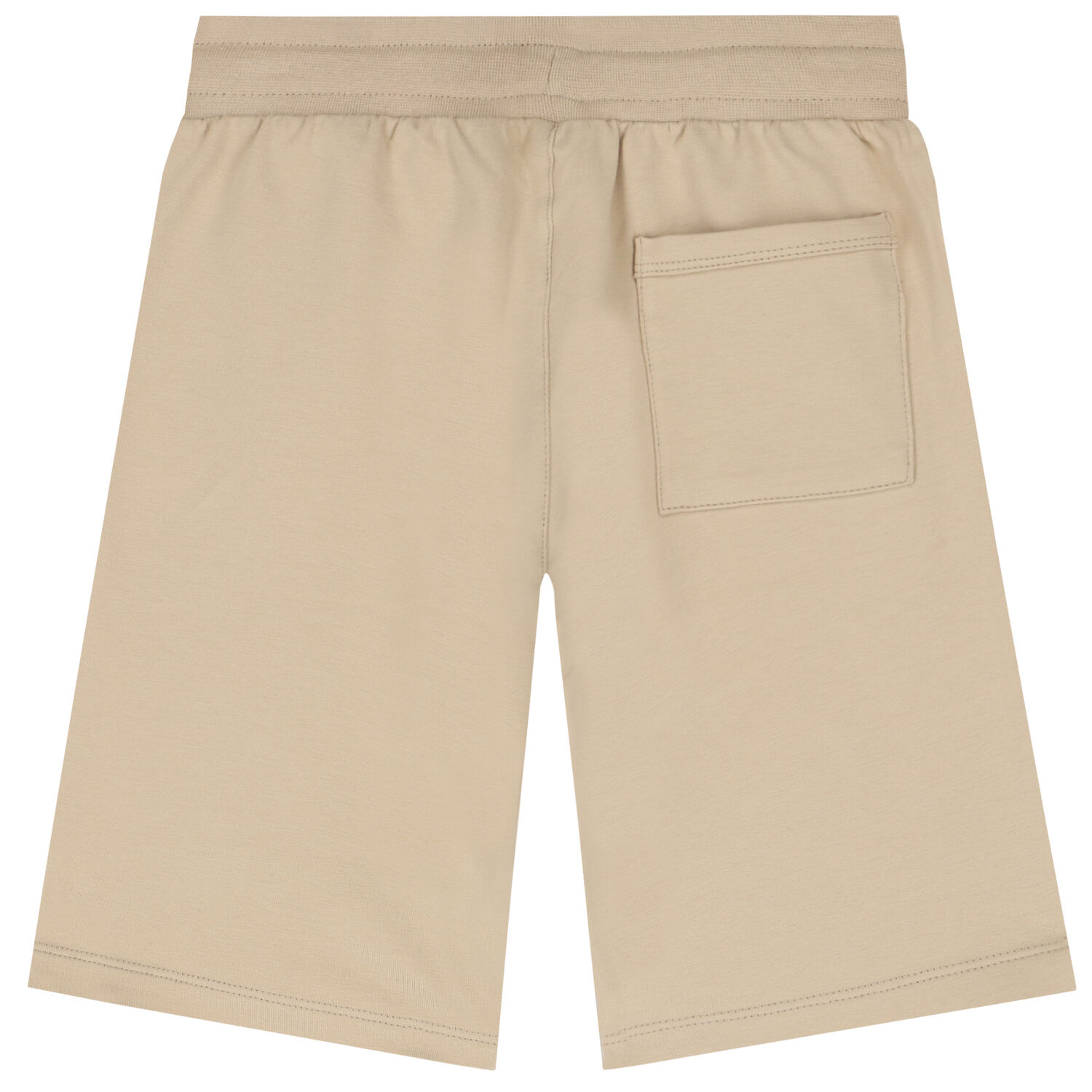 Boys Beige Cotton Logo Shorts, 2, hi-res image number null