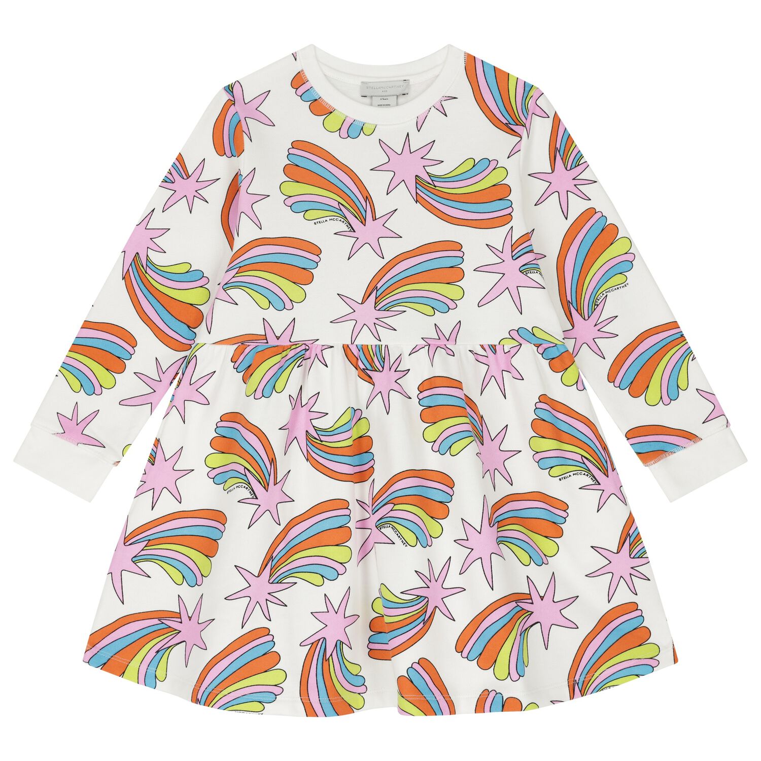 Girls Multi-Colored Shooting Stars Dress, 1, hi-res