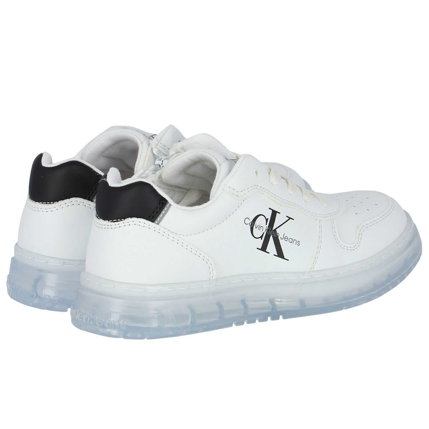 حذاء رياضي بالشعار باللون الابيض , 1, hi-res