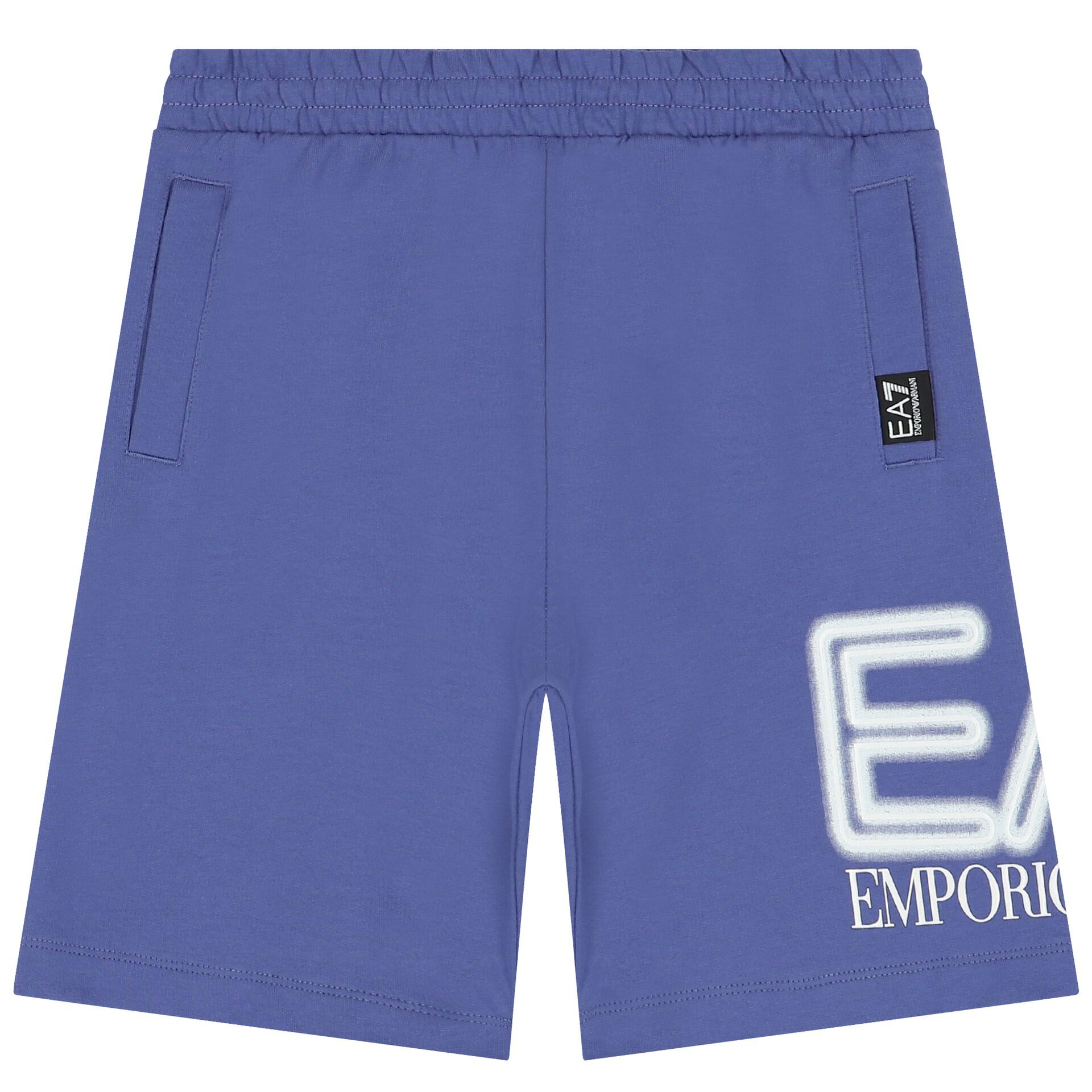 EA7 Emporio Armani Boys Blue Logo Shorts Junior Couture QA