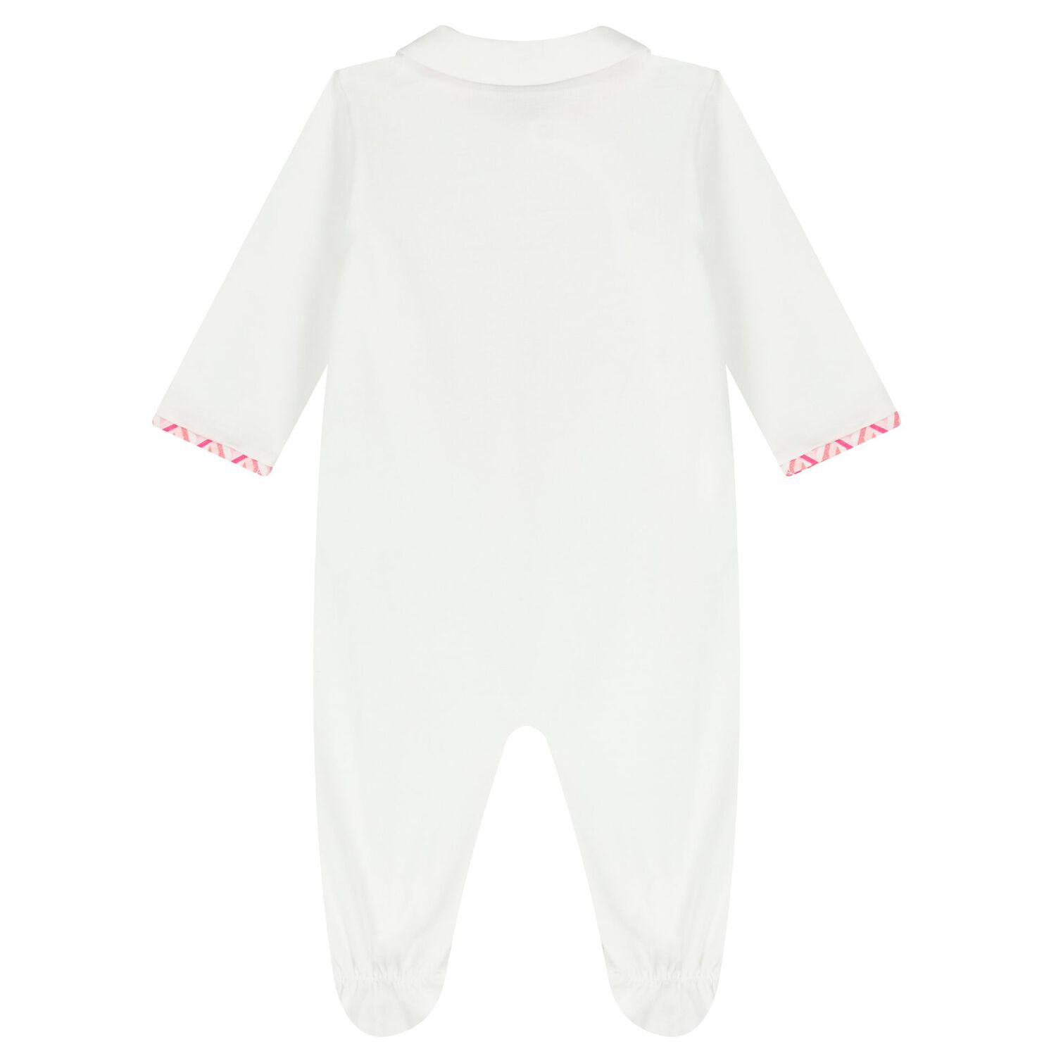 Baby Girls White & Pink Teddy Bear Zig Zag Babygrow Gift Set, 1, hi-res