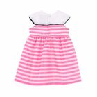 فستان مخطط باللون الزهرى والابيض للبنات, 1, hi-res