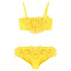 Girls Yellow Tulle Bikini, 1, hi-res