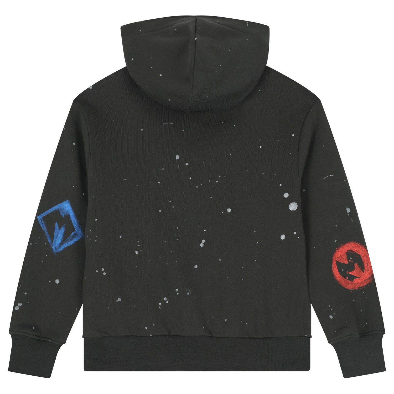 قميص أسود بغطاء رأس وسحّاب, 1, hi-res