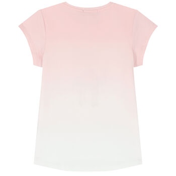 Girls Pink & White Camel T-Shirt
