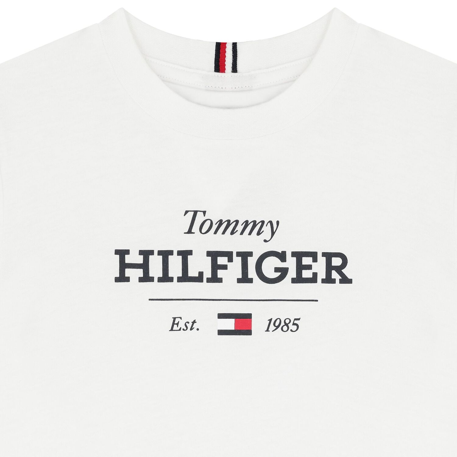 تيشيرت أولاد بالشعار باللون الابيض, 4, hi-res