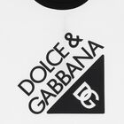 تيشيرت اولاد بالشعار باللون الابيض, 1, hi-res