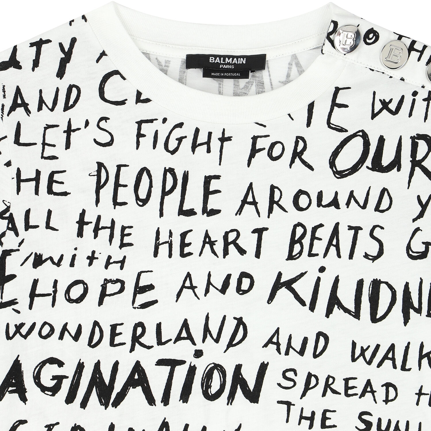 White & Black Logo T-Shirt, 1, hi-res