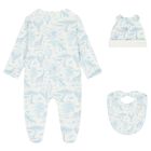 Baby Boys White & Blue Africa Babygrow Gift Set, 1, hi-res