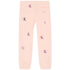 Girls Pink Logo Joggers, 1, hi-res