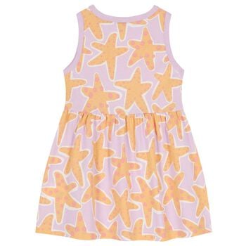 Girls Purple & Orange Star Fish Dress