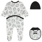 Baby Boys White & Black Ikonik Babygrow Gift Set, 1, hi-res