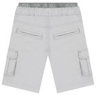 Boys Grey Logo Shorts, 1, hi-res