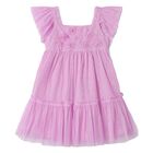 Girls Pink Tulle Dress, 2, hi-res