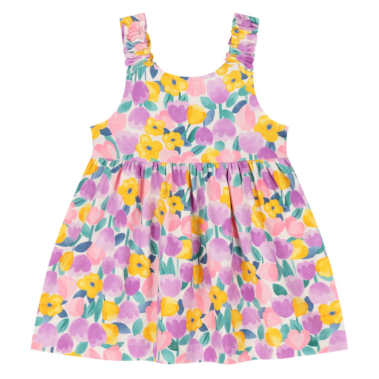 Younger Girls Multi-Coloured Floral Dress Set, 3, hi-res