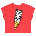 Girls Red Panda Ice Cream Logo T-Shirt, 1, hi-res