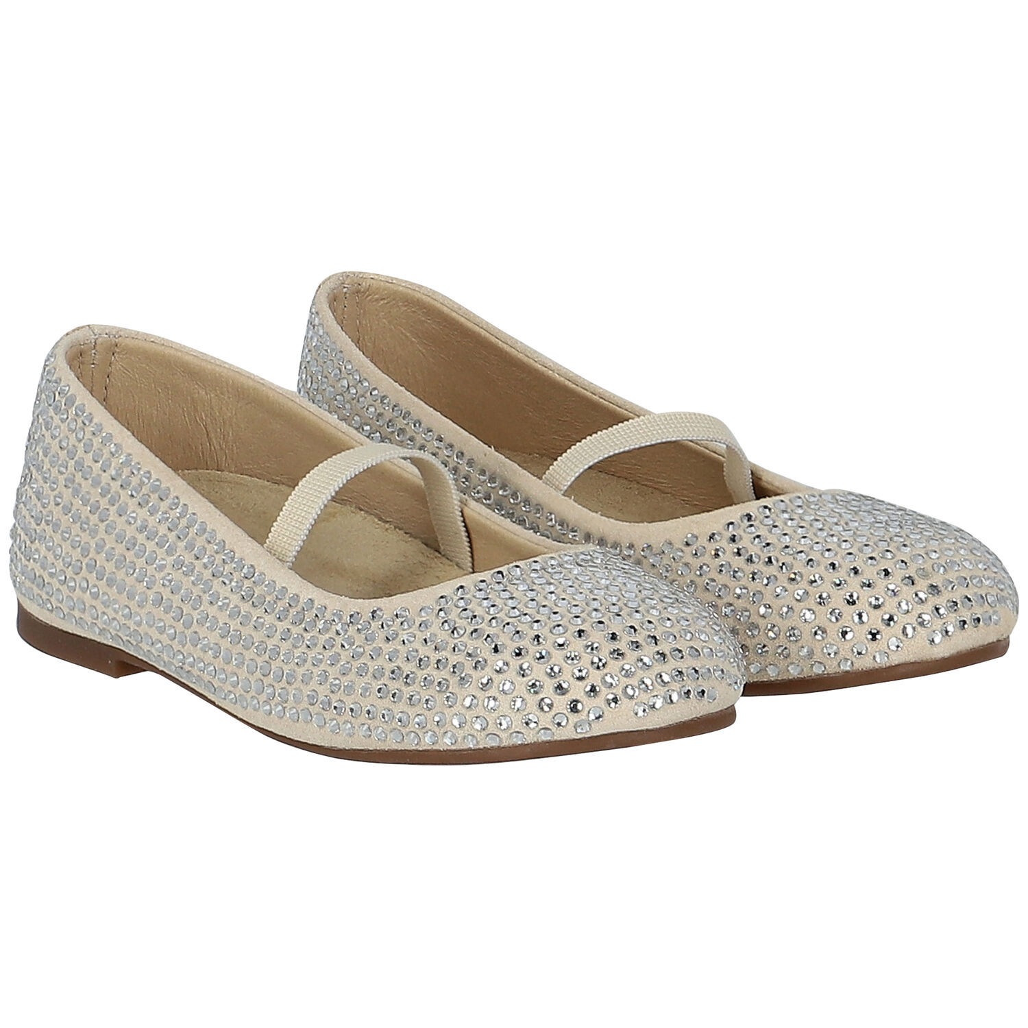 Girls Beige Embellished Shoes, 1, hi-res image number null