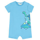 Baby Boys Blue & White Rompers (3 Pack), 1, hi-res