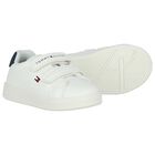 Boys White Logo Trainers, 1, hi-res