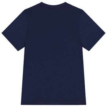 تيشيرت بشعار  باللون الكحلي 