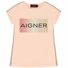 Girls Pink Logo T-Shirt, 2, hi-res