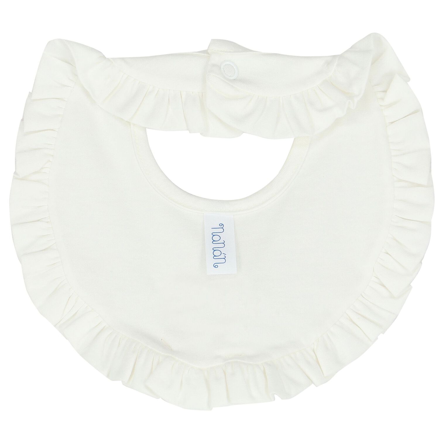 White Teddy Bear Baby Bib, 1, hi-res