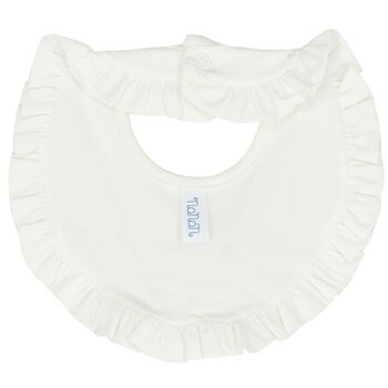 White Teddy Bear Baby Bib