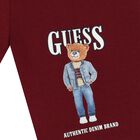 Boys Red Teddy Bear Logo Shorts, 2, hi-res