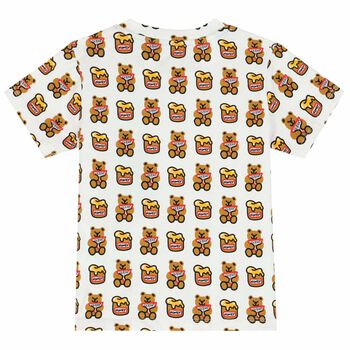 تيشيرت بالشعار باللون الابيض للاولاد