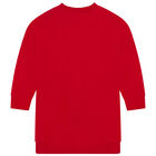 Girls Red Logo Sweatshirt Dress, 1, hi-res
