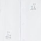 White & Grey Just Giraffe Babygrow Set, 1, hi-res