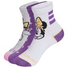 Girls Purple, Grey & White Disney Logo Socks ( 3-Pack ), 1, hi-res