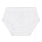 Baby Girls White & Blue Logo Tulle Dress Set, 1, hi-res