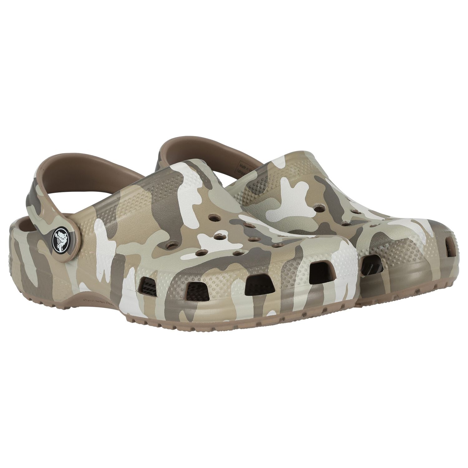 Black & Grey Classic Camo Clogs Sandals, 2, hi-res image number null