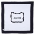 Baby Boys Navy Blue & Blue Logo Blanket, 1, hi-res