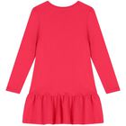 فستان بنات بالشعار باللون الوردي, 1, hi-res