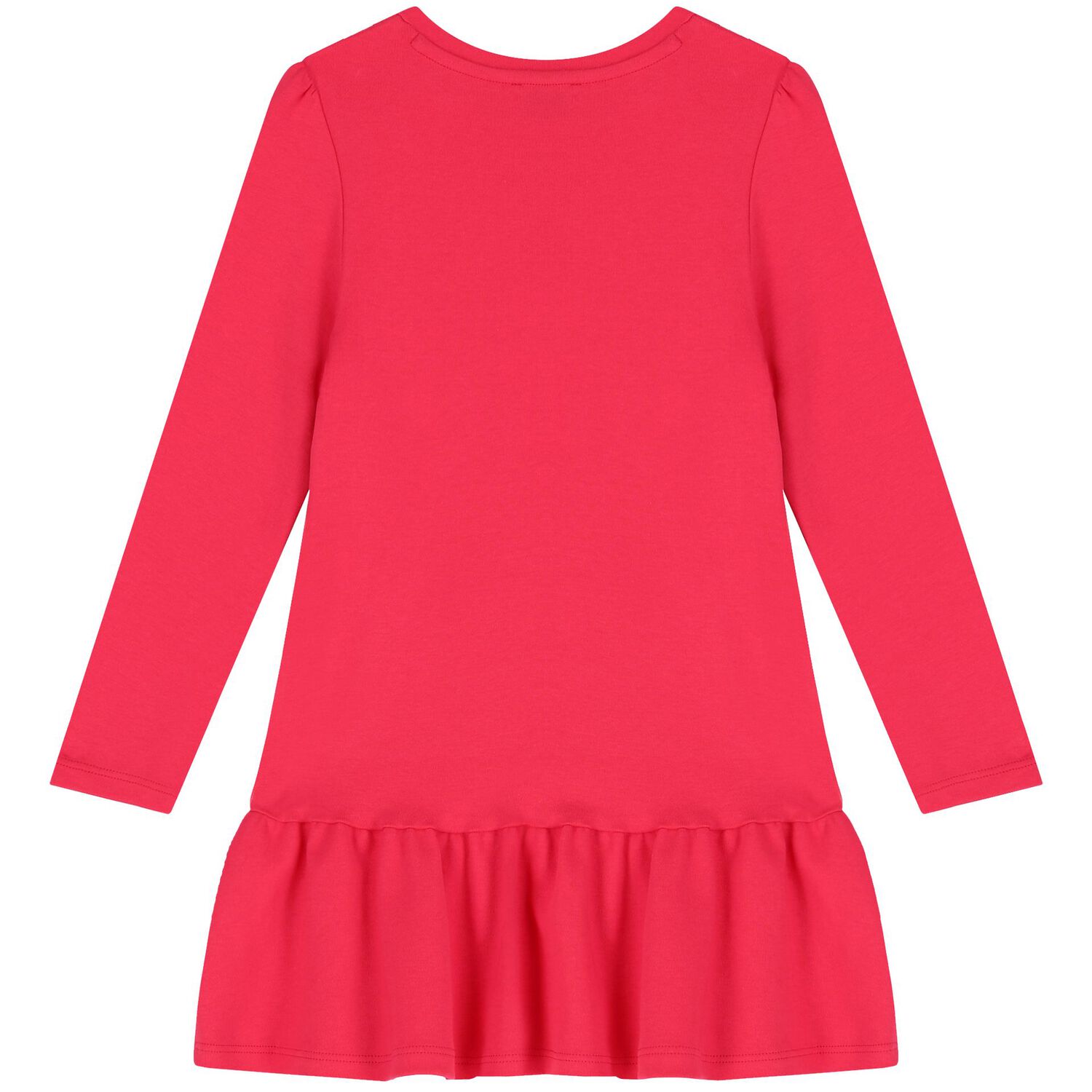 فستان بنات بالشعار باللون الوردي, 1, hi-res