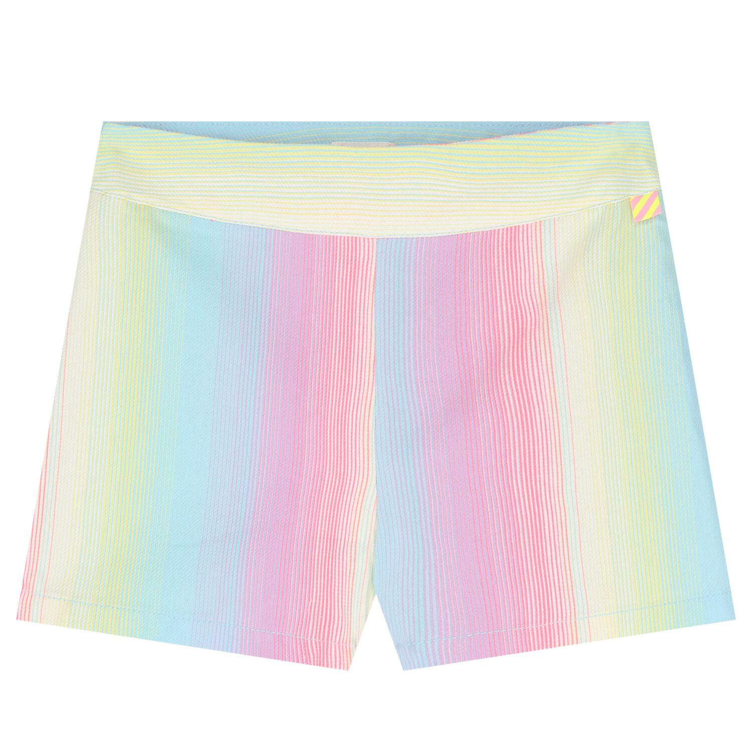 Girls Multi-Coloured Striped Shorts, 1, hi-res