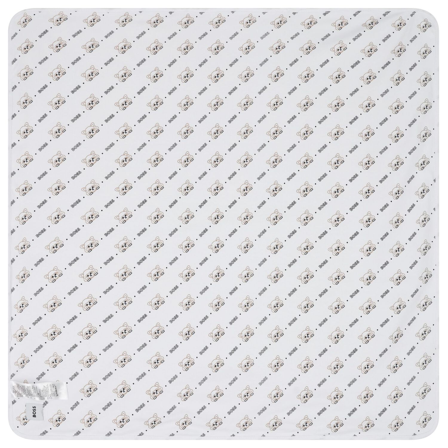 White Logo Baby Blanket, 1, hi-res