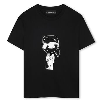 Boys Black Ikonik Karl T-Shirt