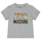 Grey Teddy Bear Logo T-Shirt, 1, hi-res