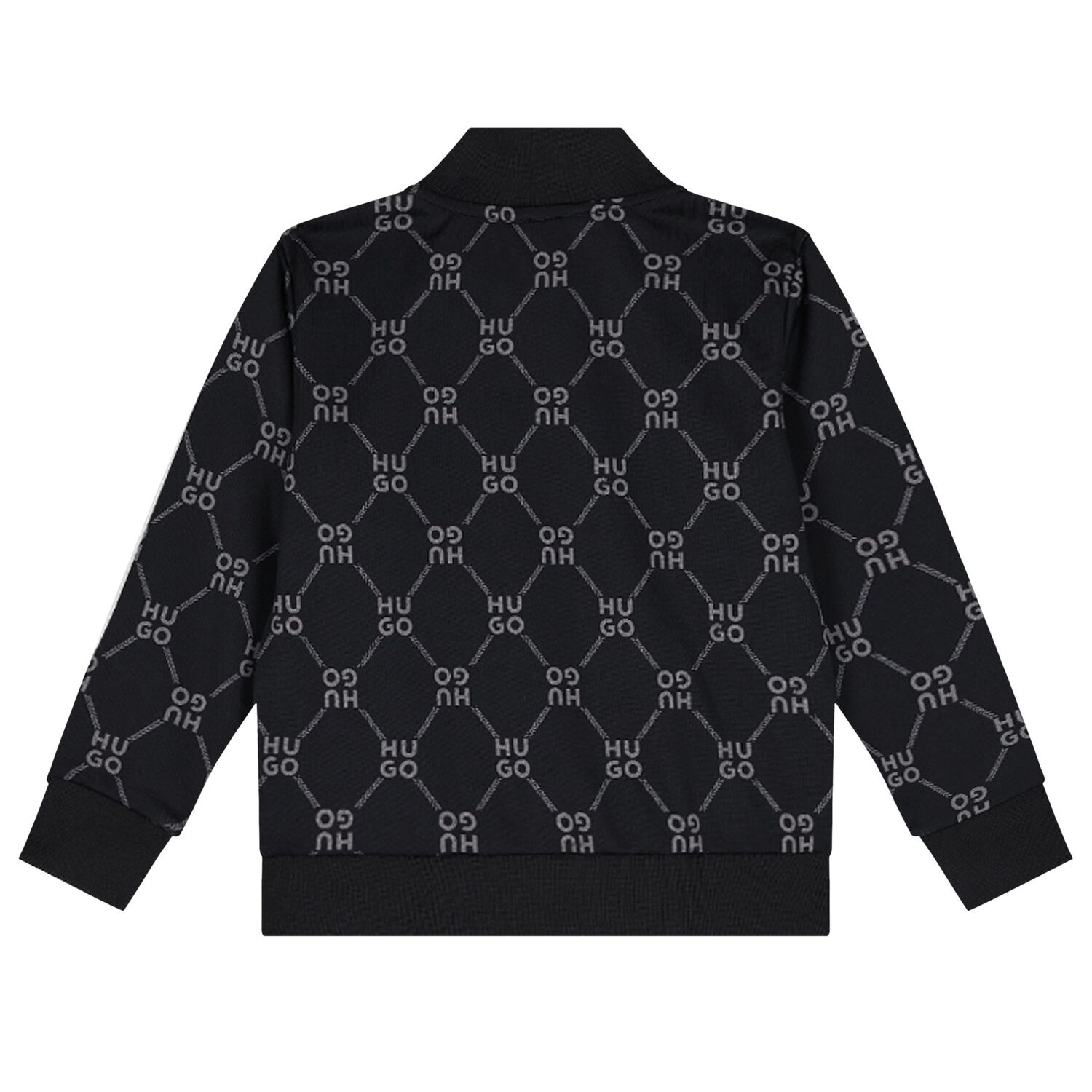 Boys Black Logo Zip Up Top, 1, hi-res image number null