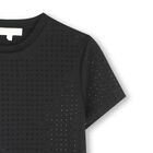 فستان بناتي أسود مرصع بأحجار الراين, 1, hi-res