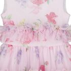 Girls Pink Floral Tulle Dress, 1, hi-res