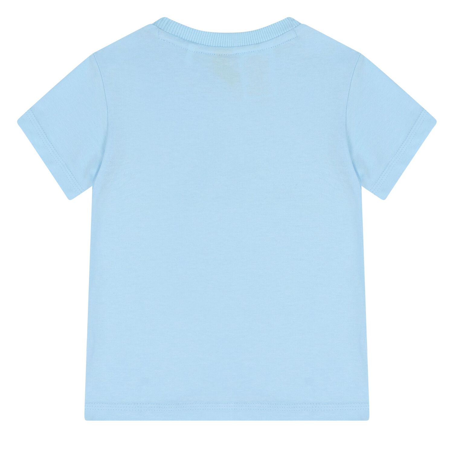 طقم شورت اولاد بالشعار باللون الازرق , 1, hi-res