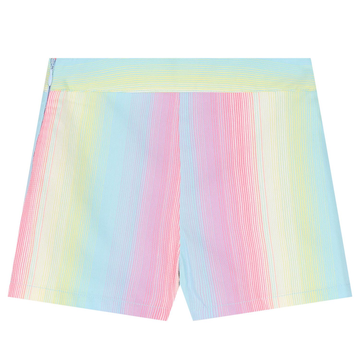 Girls Multi-Coloured Striped Shorts, 1, hi-res