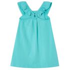 Girls Blue Flamingo Dress, 2, hi-res