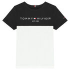 تيشيرت بالشعار باللون الأبيض والأسود للأولاد, 2, hi-res