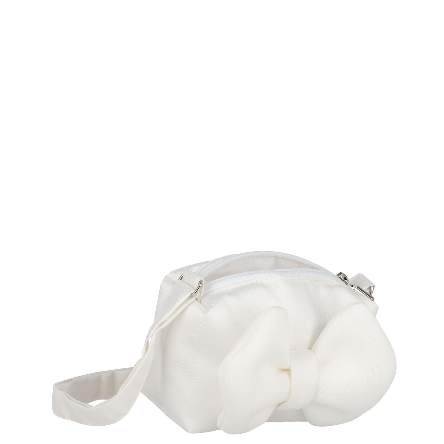 Girls White Bow Bag, 1, hi-res