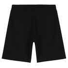 طقم أولاد شورت بالشعار باللون الأسود, 1, hi-res